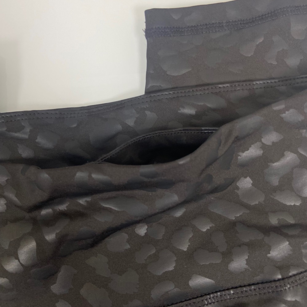 Women's Large Rae Mode Black Leopard Print High Waist Athletic Leggings NWOT - Picture 4 of 9
